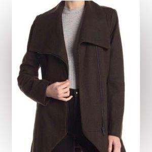 FRENCH CONNECTION ASYMMETRICAL WOOL JACKET.
